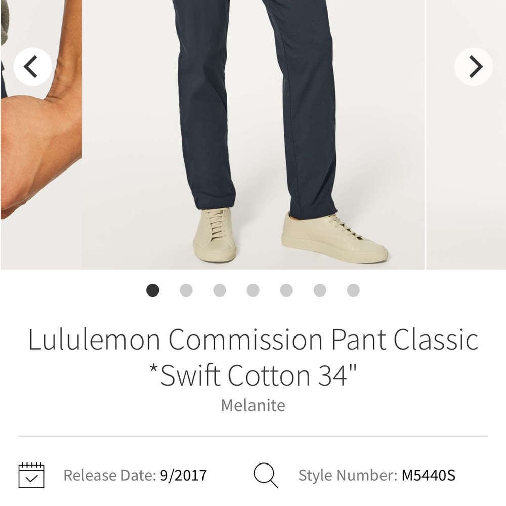 lululemon athletica Commission Pant Classic in Melanite (Dark Gray)